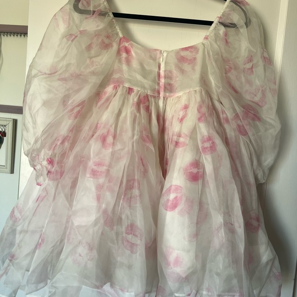 NWT Selkie Kiss on the Lips Silk Gauze Puff Dress XS - Picture 6 of 8